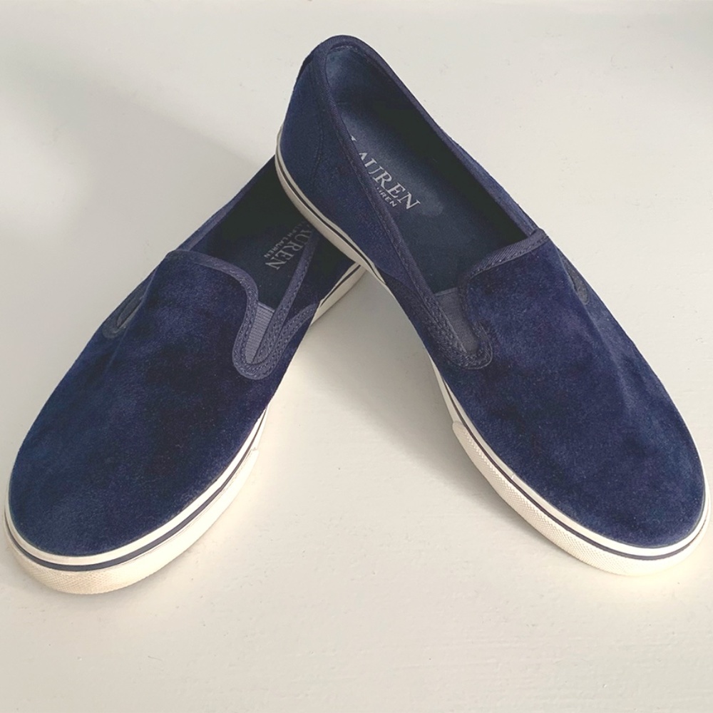 Ralph Lauren Classic ⚓️ Blue Velvet Fashion Sneakers